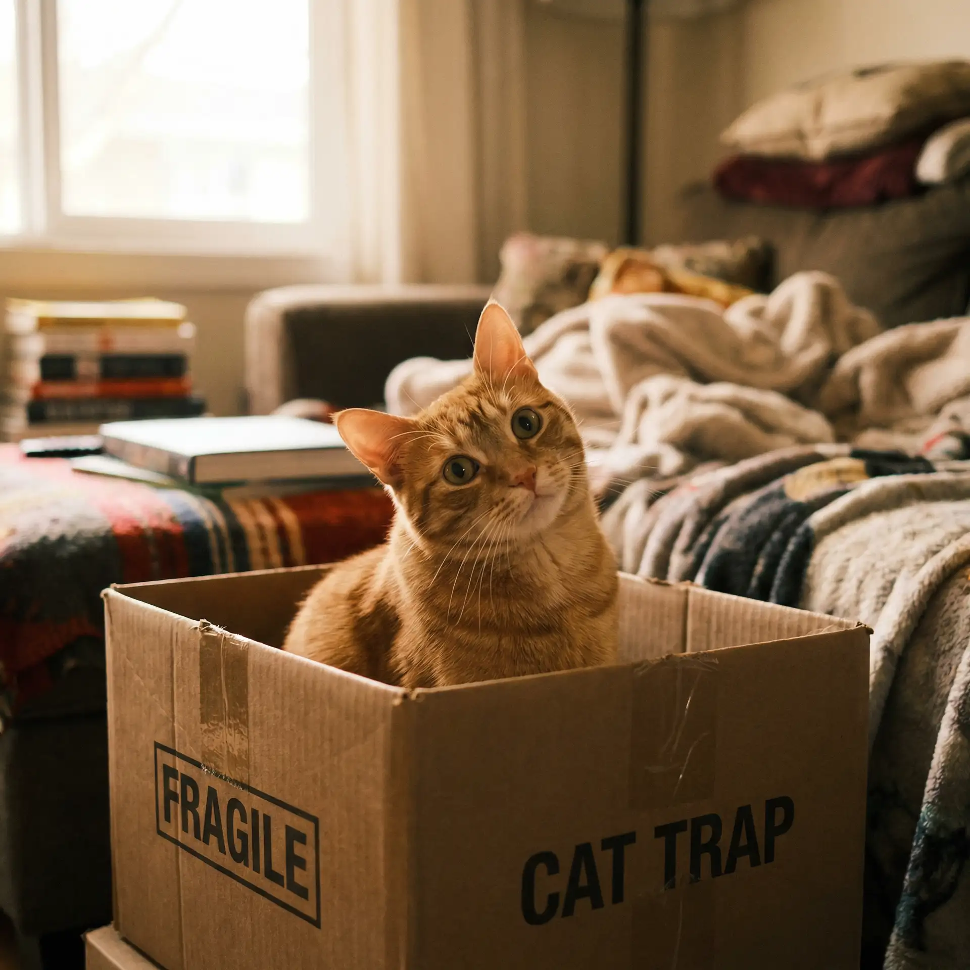 橘猫躲在纸箱里 - 一二三四高清在线视频免费